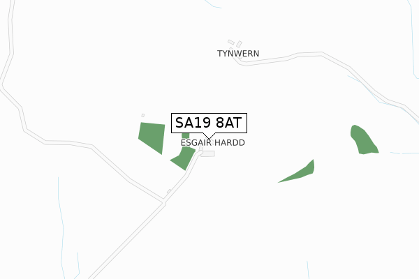 SA19 8AT map - large scale - OS Open Zoomstack (Ordnance Survey)