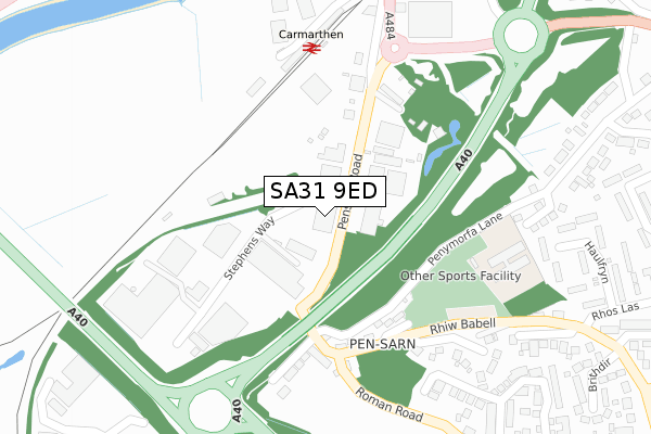 SA31 9ED map - large scale - OS Open Zoomstack (Ordnance Survey)