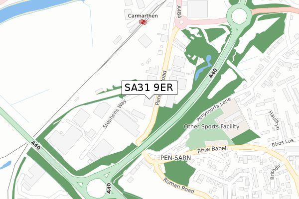 SA31 9ER map - large scale - OS Open Zoomstack (Ordnance Survey)