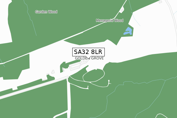 SA32 8LR map - large scale - OS Open Zoomstack (Ordnance Survey)