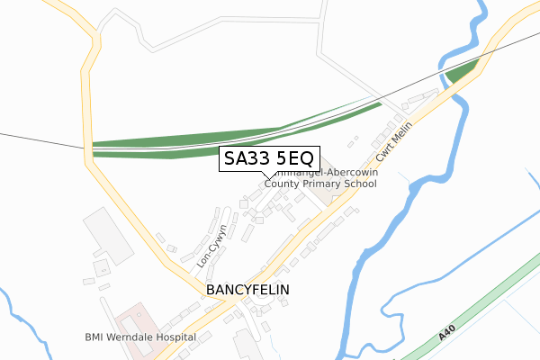 SA33 5EQ map - large scale - OS Open Zoomstack (Ordnance Survey)