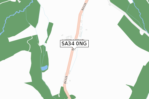 SA34 0NG map - large scale - OS Open Zoomstack (Ordnance Survey)