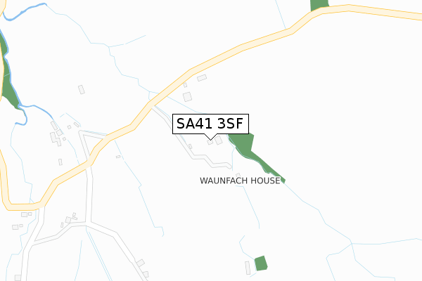 SA41 3SF map - large scale - OS Open Zoomstack (Ordnance Survey)