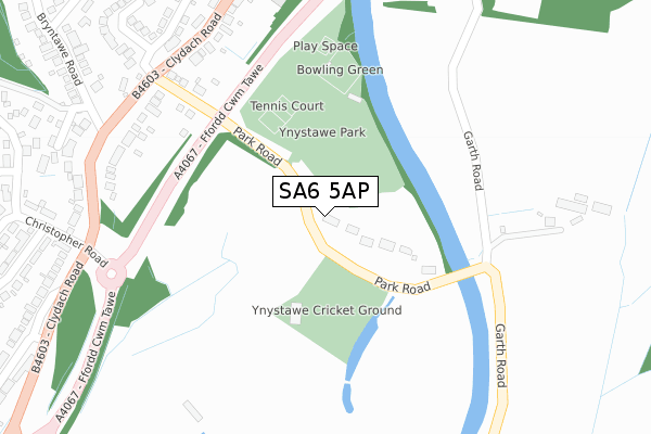 SA6 5AP map - large scale - OS Open Zoomstack (Ordnance Survey)