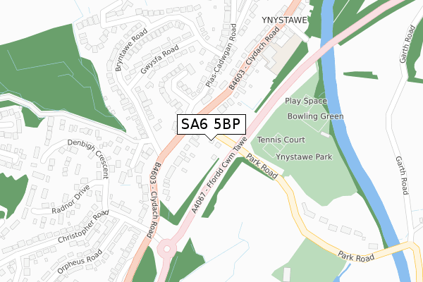 SA6 5BP map - large scale - OS Open Zoomstack (Ordnance Survey)