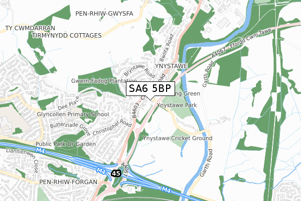 SA6 5BP map - small scale - OS Open Zoomstack (Ordnance Survey)