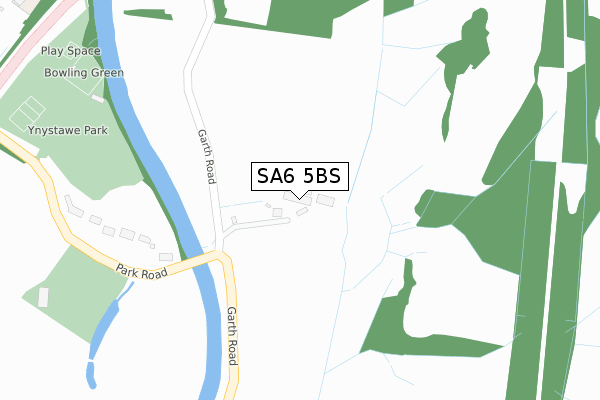 SA6 5BS map - large scale - OS Open Zoomstack (Ordnance Survey)