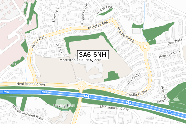 SA6 6NH map - large scale - OS Open Zoomstack (Ordnance Survey)