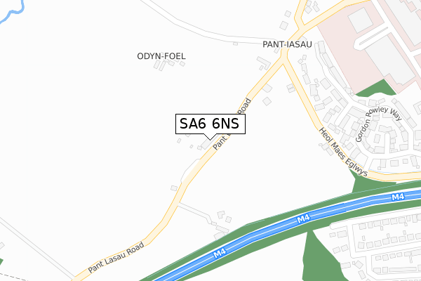 SA6 6NS map - large scale - OS Open Zoomstack (Ordnance Survey)