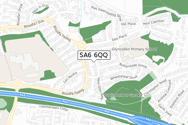 SA6 6QQ map - large scale - OS Open Zoomstack (Ordnance Survey)