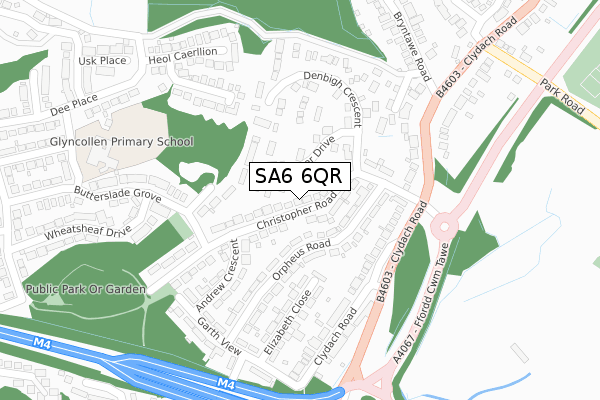 SA6 6QR map - large scale - OS Open Zoomstack (Ordnance Survey)