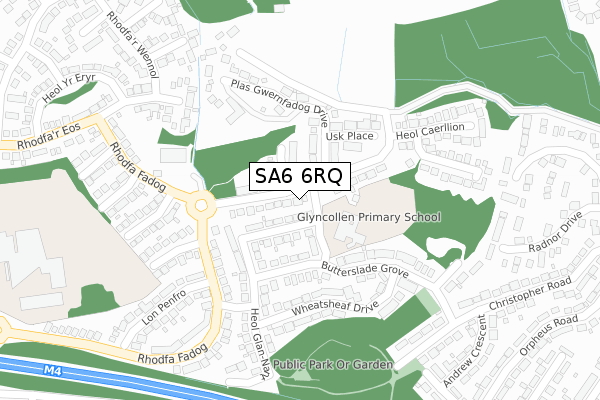 SA6 6RQ map - large scale - OS Open Zoomstack (Ordnance Survey)