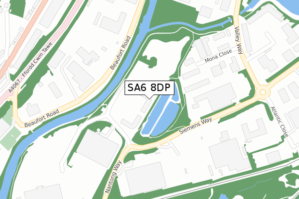 SA6 8DP map - large scale - OS Open Zoomstack (Ordnance Survey)