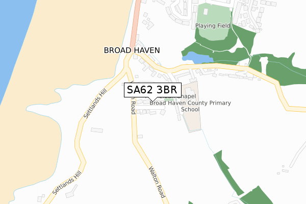 SA62 3BR map - large scale - OS Open Zoomstack (Ordnance Survey)