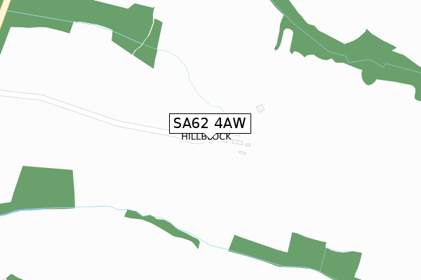 SA62 4AW map - large scale - OS Open Zoomstack (Ordnance Survey)