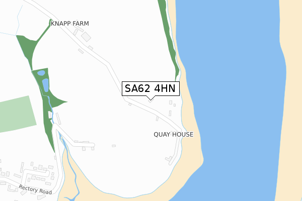 SA62 4HN map - large scale - OS Open Zoomstack (Ordnance Survey)