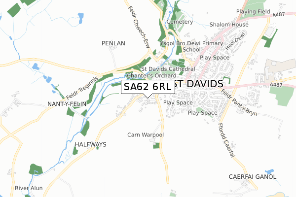 SA62 6RL map - small scale - OS Open Zoomstack (Ordnance Survey)