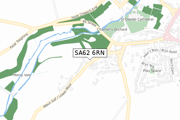 SA62 6RN map - large scale - OS Open Zoomstack (Ordnance Survey)