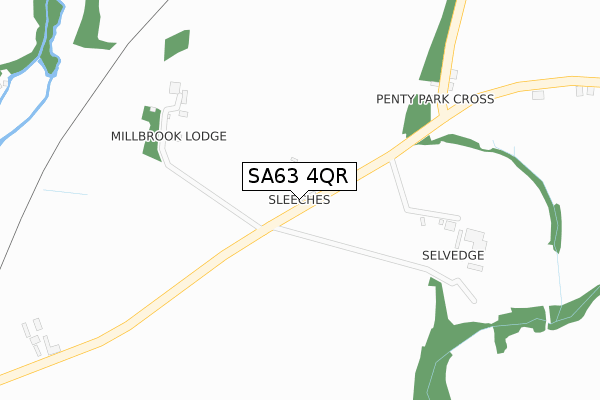 SA63 4QR map - large scale - OS Open Zoomstack (Ordnance Survey)