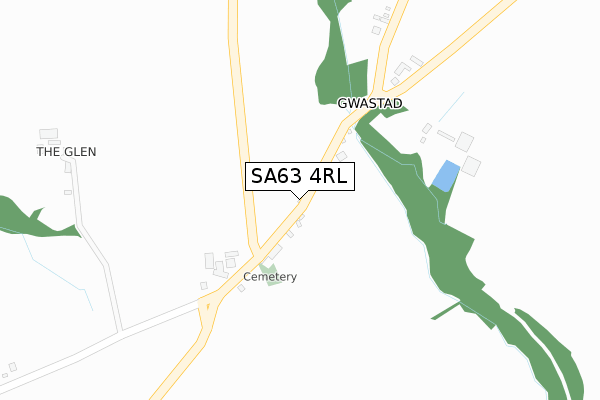 SA63 4RL map - large scale - OS Open Zoomstack (Ordnance Survey)