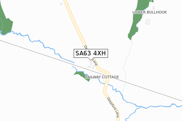 SA63 4XH map - large scale - OS Open Zoomstack (Ordnance Survey)