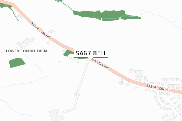 SA67 8EH map - large scale - OS Open Zoomstack (Ordnance Survey)