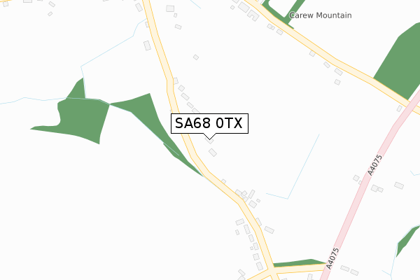 SA68 0TX map - large scale - OS Open Zoomstack (Ordnance Survey)