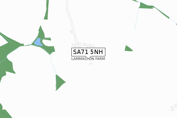SA71 5NH map - large scale - OS Open Zoomstack (Ordnance Survey)