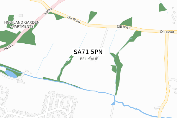 SA71 5PN map - large scale - OS Open Zoomstack (Ordnance Survey)