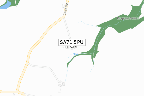 SA71 5PU map - large scale - OS Open Zoomstack (Ordnance Survey)