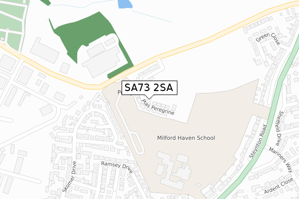 SA73 2SA map - large scale - OS Open Zoomstack (Ordnance Survey)