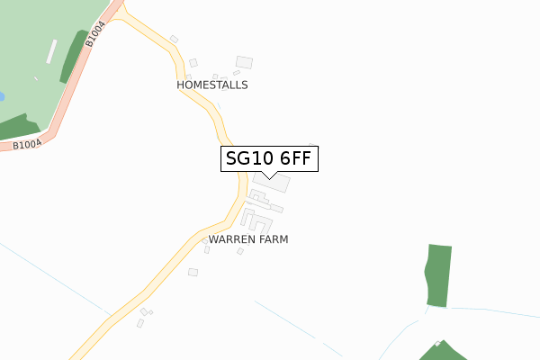 SG10 6FF map - large scale - OS Open Zoomstack (Ordnance Survey)