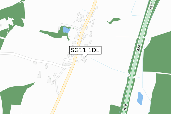 SG11 1DL map - large scale - OS Open Zoomstack (Ordnance Survey)