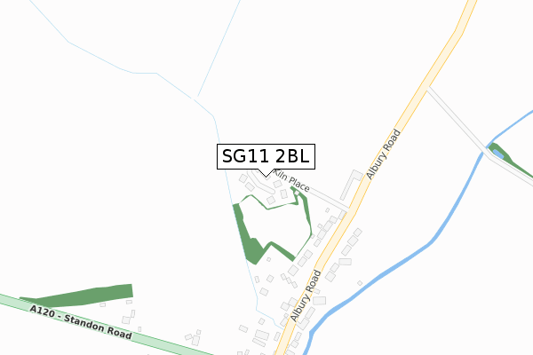 SG11 2BL map - large scale - OS Open Zoomstack (Ordnance Survey)