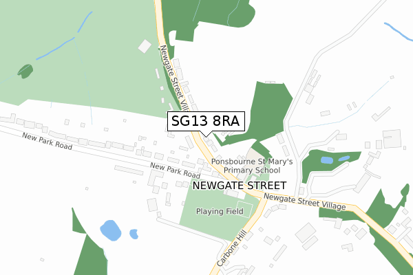 SG13 8RA map - large scale - OS Open Zoomstack (Ordnance Survey)