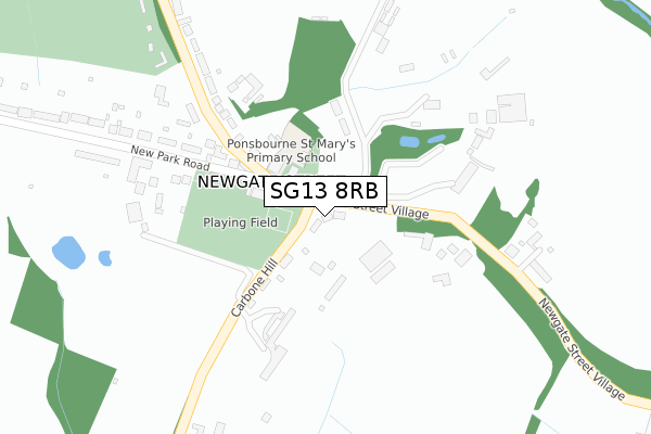 SG13 8RB map - large scale - OS Open Zoomstack (Ordnance Survey)