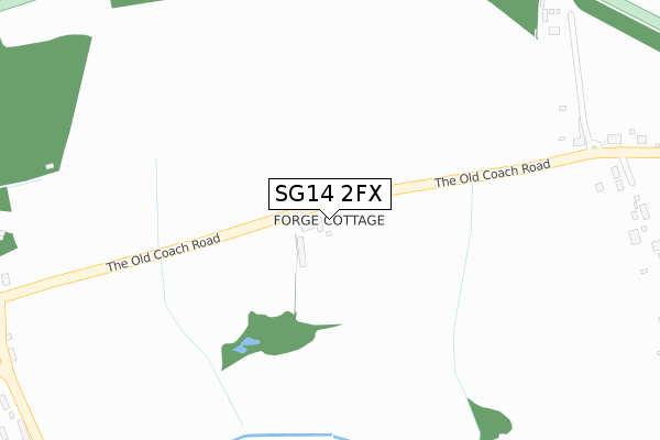 SG14 2FX map - large scale - OS Open Zoomstack (Ordnance Survey)