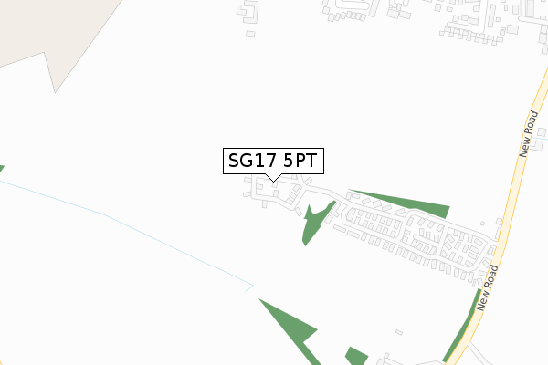 SG17 5PT map - large scale - OS Open Zoomstack (Ordnance Survey)