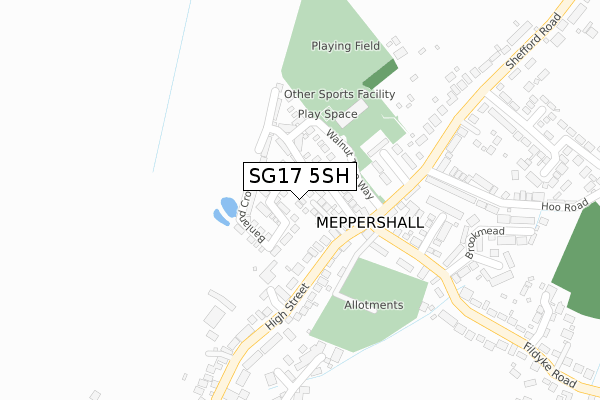 SG17 5SH map - large scale - OS Open Zoomstack (Ordnance Survey)