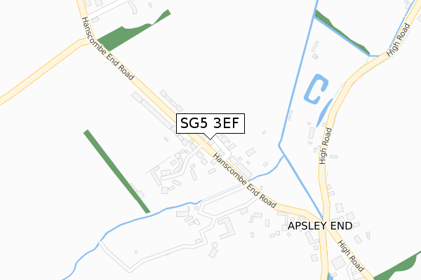 SG5 3EF map - large scale - OS Open Zoomstack (Ordnance Survey)