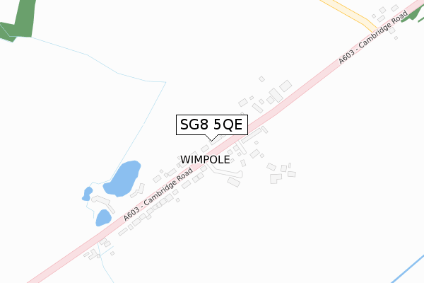 SG8 5QE map - large scale - OS Open Zoomstack (Ordnance Survey)