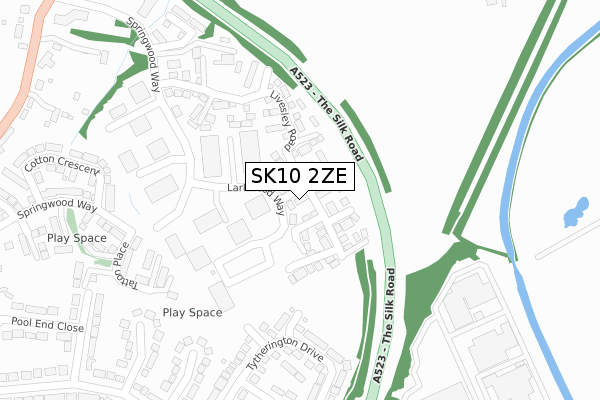 SK10 2ZE map - large scale - OS Open Zoomstack (Ordnance Survey)