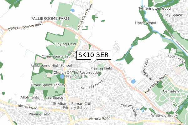 SK10 3ER map - small scale - OS Open Zoomstack (Ordnance Survey)