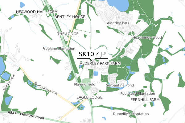 SK10 4JP map - small scale - OS Open Zoomstack (Ordnance Survey)