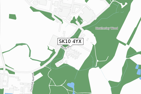 SK10 4YX map - large scale - OS Open Zoomstack (Ordnance Survey)