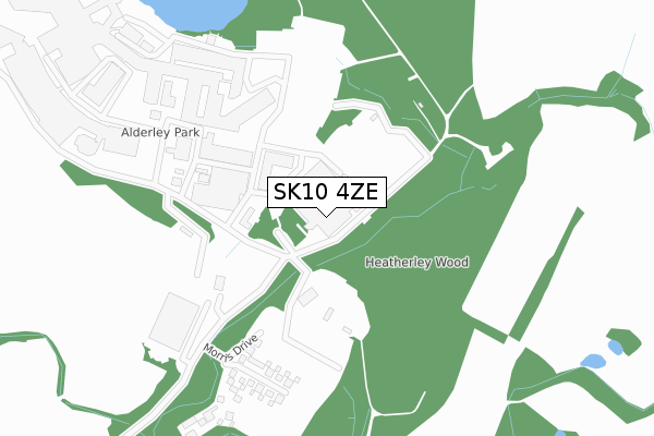 SK10 4ZE map - large scale - OS Open Zoomstack (Ordnance Survey)