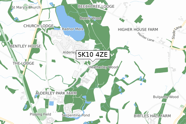 SK10 4ZE map - small scale - OS Open Zoomstack (Ordnance Survey)