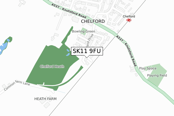 SK11 9FU map - large scale - OS Open Zoomstack (Ordnance Survey)