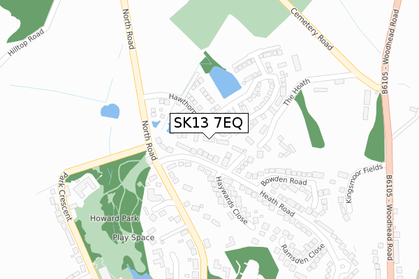 SK13 7EQ map - large scale - OS Open Zoomstack (Ordnance Survey)