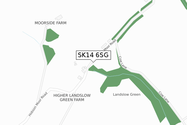 SK14 6SG map - large scale - OS Open Zoomstack (Ordnance Survey)